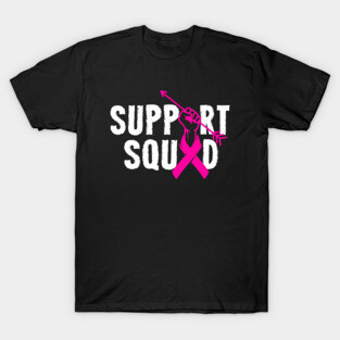 Support Squad Breast Cancer Awareness Pink Ribbon T-Shirt