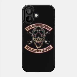 Skull Biker Patch Sons Of Hypertension Beta Blocker Chapter Phone Case