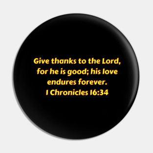 Bible Verse 1 Chronicles 16:34 Pin