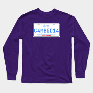 Cambodia car license plate Long Sleeve T-Shirt