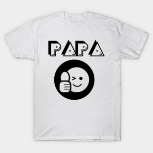 Papa Father Thumbs Up Icon Round T-Shirt
