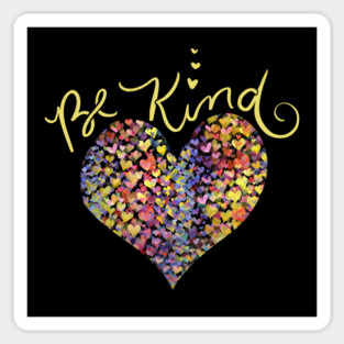 Be Kind Rainbow Heart Love Sticker