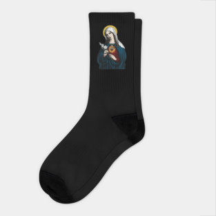 Virgin Mary with her Immaculate Heart Socks