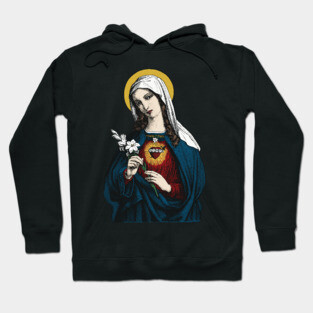 Virgin Mary with her Immaculate Heart Hoodie