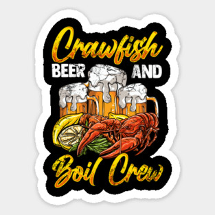 Crawfish Beer And Boil Crew Sticker