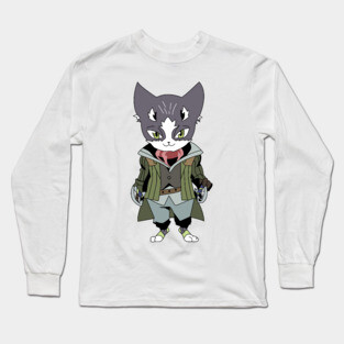 Nyanta Cat Shiroe Friend Long Sleeve T-Shirt