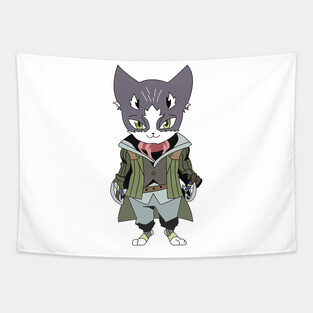 Nyanta Cat Shiroe Friend Tapestry