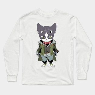 Nyanta Cat Shiroe Friend Long Sleeve T-Shirt