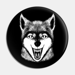 Snarling Wolf - Blanc Pin