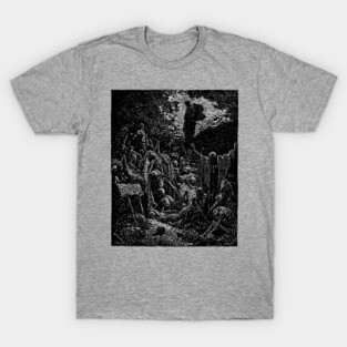 The Vision of the Valley of the Dry Bones - Gustave Doré, La Grande Bible de Tours, Aesthetic, Gothic, Metal T-Shirt
