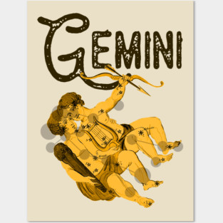 Gemini ))(( Astrological Sign Zodiac Constellation Design Posters and Art