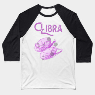 Libra ))(( Astrological Sign Zodiac Constellation Design Baseball T-Shirt