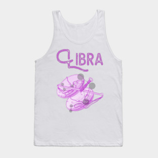 Libra ))(( Astrological Sign Zodiac Constellation Design Tank Top