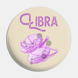 Libra ))(( Astrological Sign Zodiac Constellation Design Pin