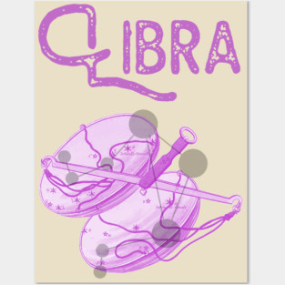 Libra ))(( Astrological Sign Zodiac Constellation Design Posters and Art