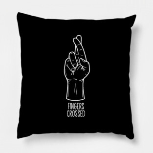 Fingers Crossed Hand Sign Pillow