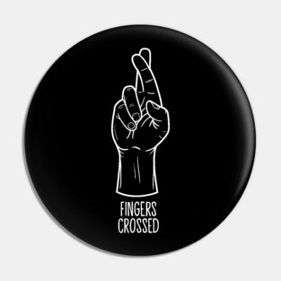 Fingers Crossed Hand Sign Pin