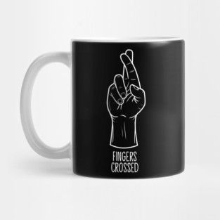 Fingers Crossed Hand Sign Mug