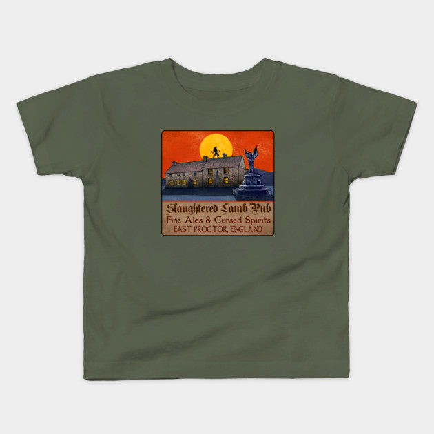 Slaughtered Lamb Pub Kids T-Shirt by ChetArt