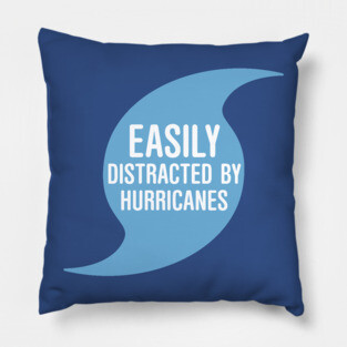 Easily Distracted by Hurricanes Pillow