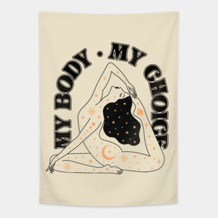 My Body My Choice Celestial Woman Tapestry