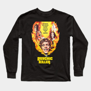 Psychic Killer Retro Cult Classic Horror Fan Art Long Sleeve T-Shirt