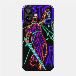 Justice for all neon popart Phone Case