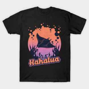 Vintage Hahalua Hawaiian for Stingray manta ray beauty of the sea T-Shirt