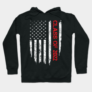 Senior Class Of 2022 Graduation Patriotic American Flag Hoodie