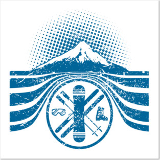 Ski Snowboard Winter Sports Posters and Art