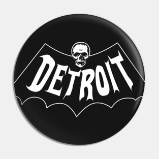 Detroit Skull Bat Pin