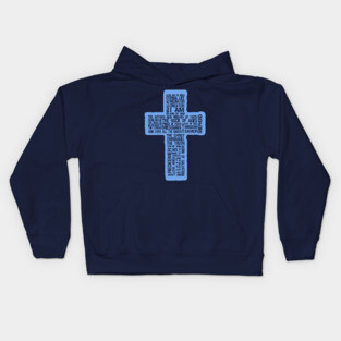 Names of Jesus Cross Kids Hoodie