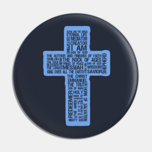 Names of Jesus Cross Pin