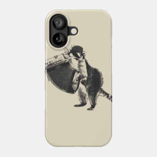 Raccoon wielding accordion Phone Case