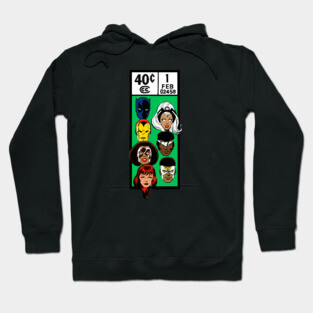 Black Superhero Team Hoodie