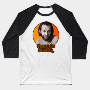 Retro George Carlin Tribute Baseball T-Shirt