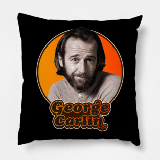 Retro George Carlin Tribute Pillow