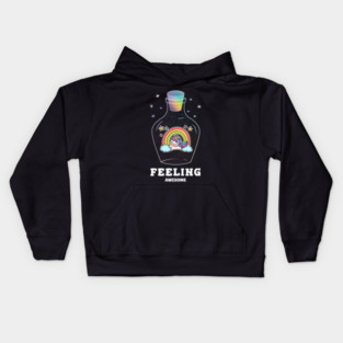 Feeling Awesome Unicorn Kids Hoodie