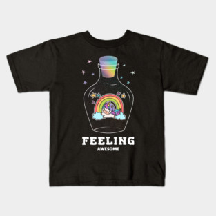 Feeling Awesome Unicorn Kids T-Shirt