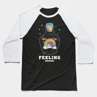 Feeling Awesome Unicorn Baseball T-Shirt