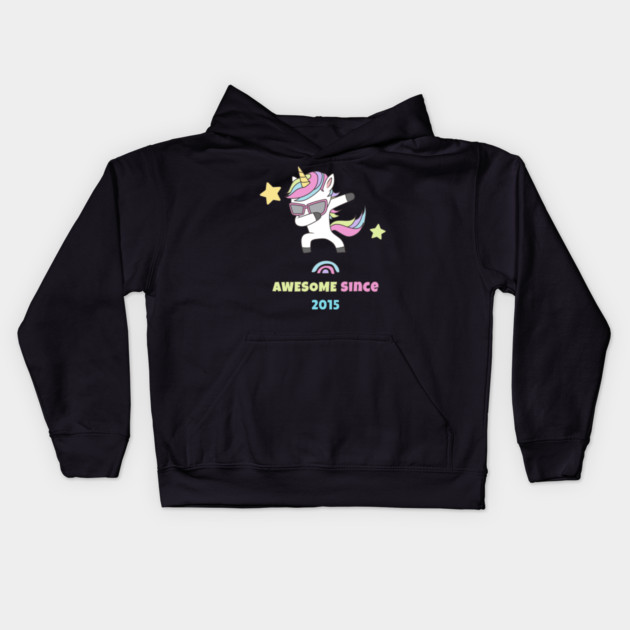 Awesome Since 2015 Kids Hoodie by Pixel Threads 