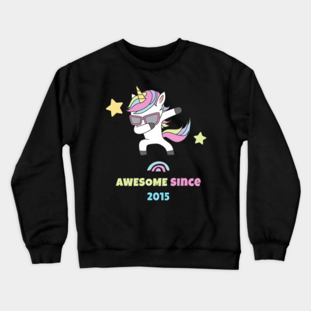 Awesome Since 2015 Crewneck Sweatshirt by Pixel Threads 
