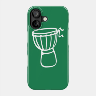 Simple Djembe Drum (white) Phone Case