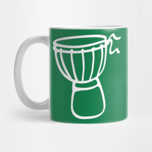 Simple Djembe Drum (white) Mug