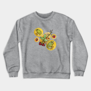 Frogs and Strawberries Crewneck Sweatshirt