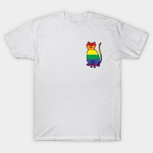 Small Rainbow Cat T-Shirt
