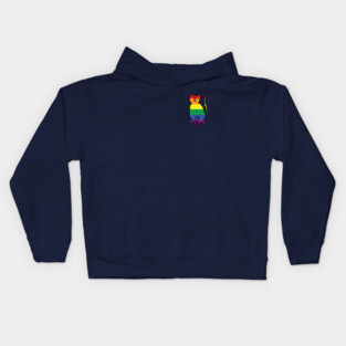 Small Rainbow Cat Kids Hoodie