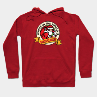 Where in the World is Santa Clause? (Red) Hoodie