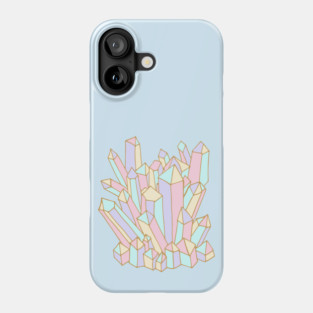 MAGICAL HEALING CRYSTAL GEM in Pastel Pink Mint Purple Yellow - UnBlink Studio by Jackie Tahara Phone Case