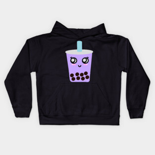 Happy taro boba Kids Hoodie